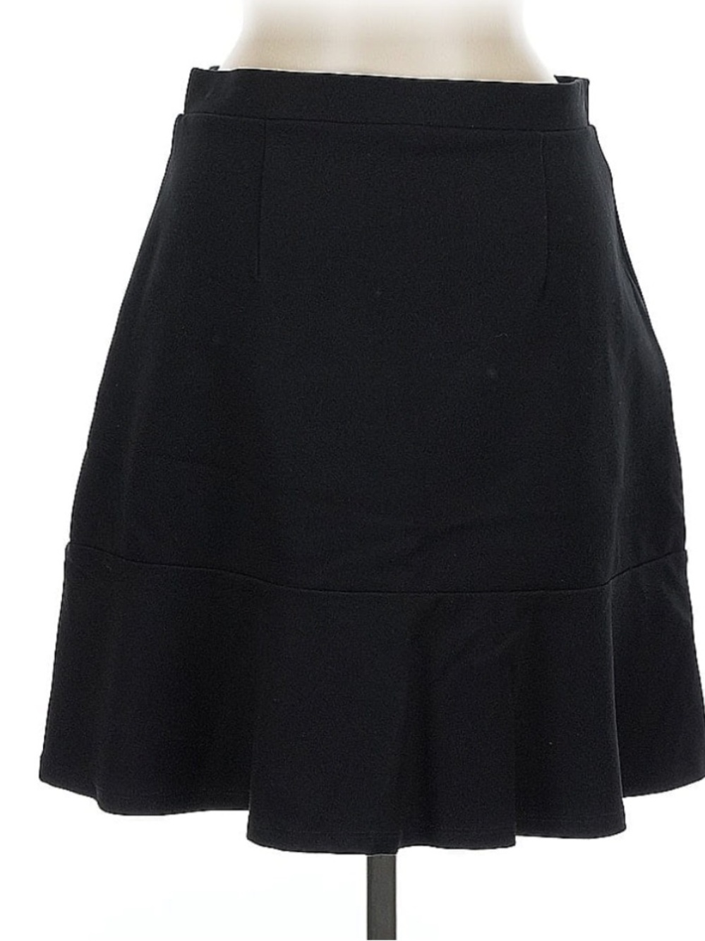 Ann Taylor LOFT Black A-Line Ruffle Hem Skirt - Picture 2 of 5